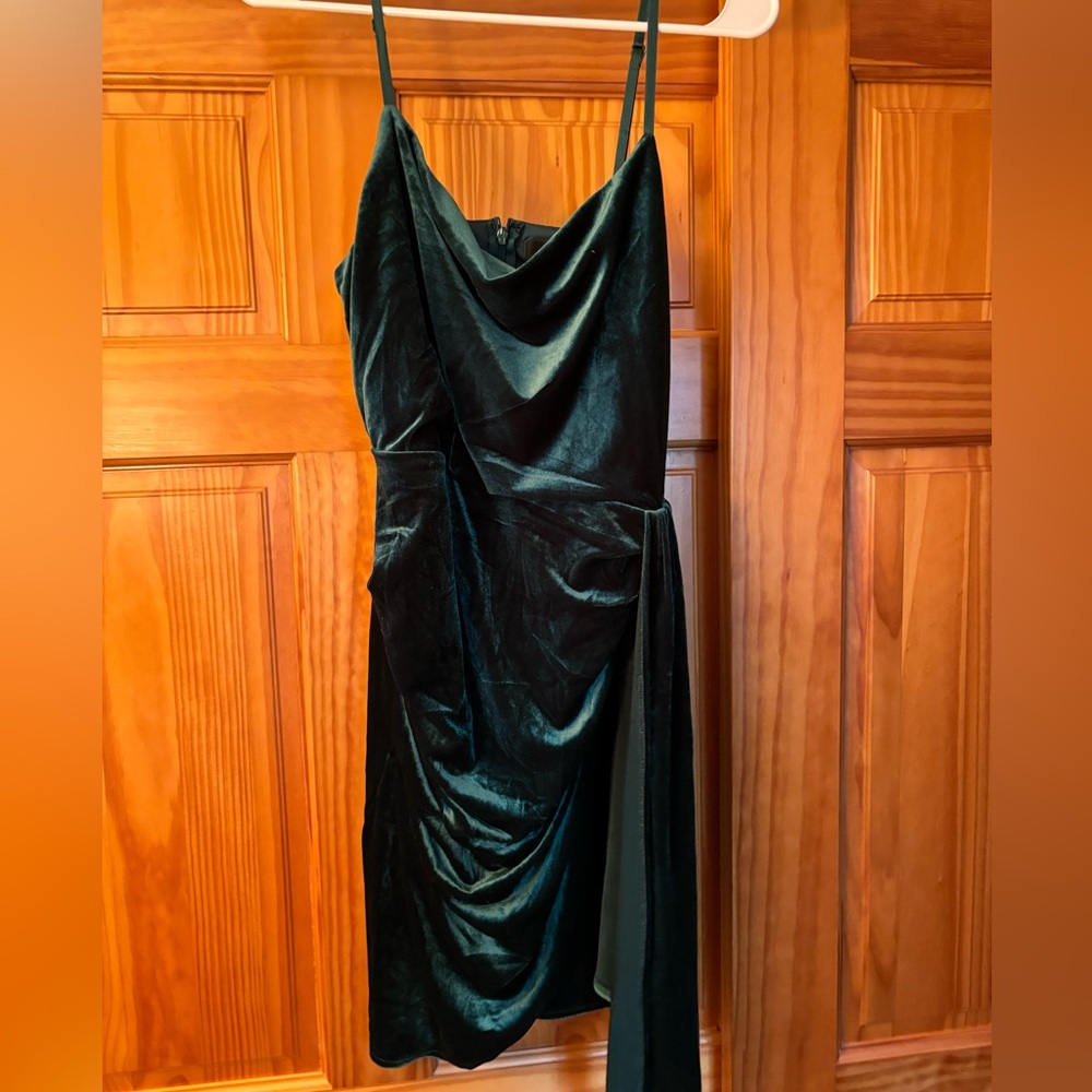 Emerald Green Velvet Dress
